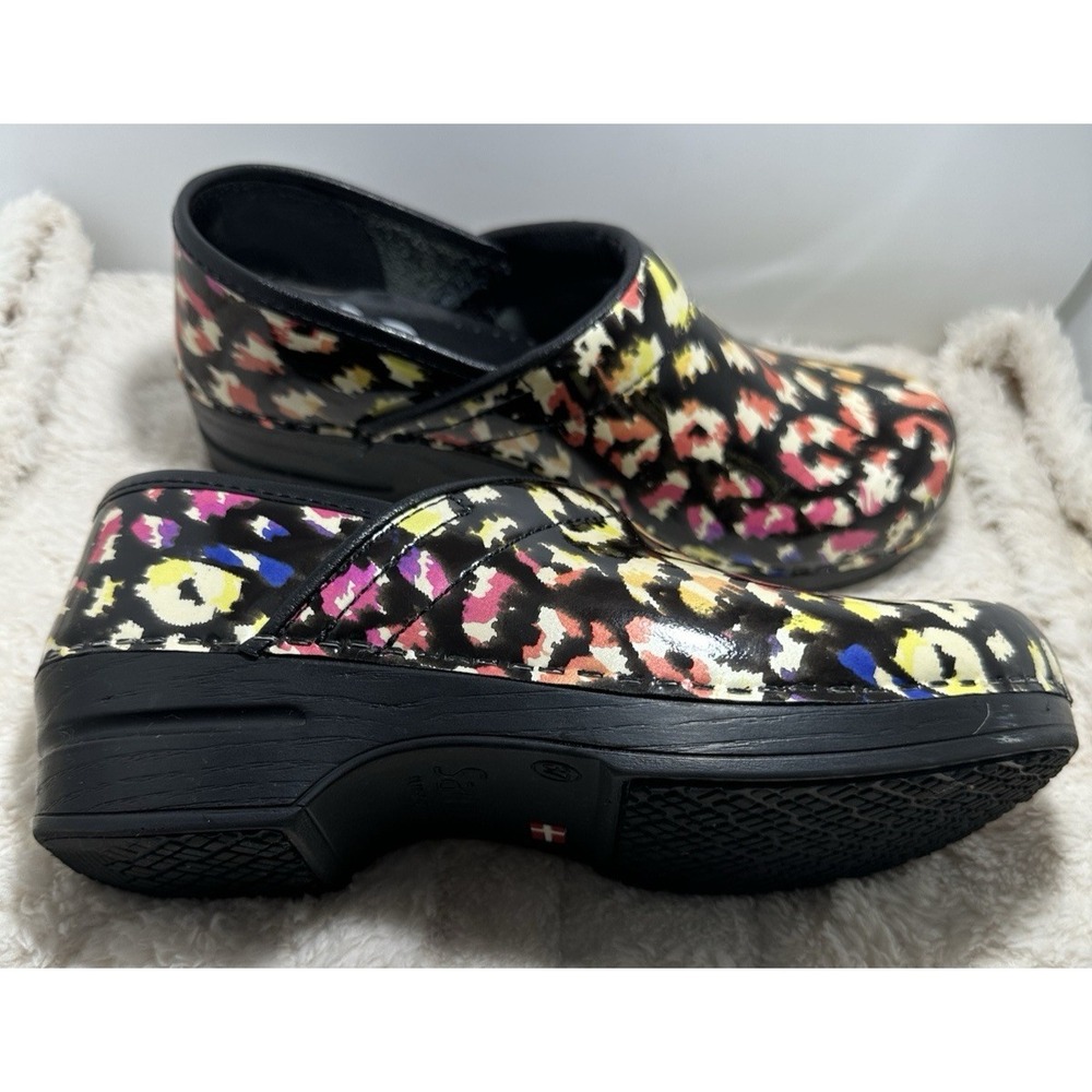 Sanita Smart Step Simone Clog Women's US 6 EU 37 Leather Leopard